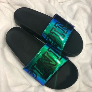 Monochrome Victoria’s Secret Pink Slides
